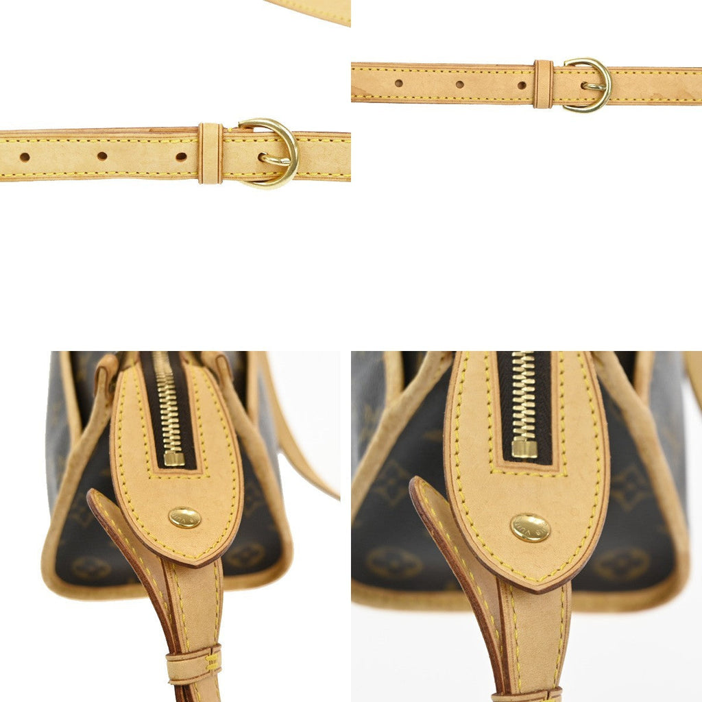 Louis Vuitton Popincourt Shoulder Bag Monogram Canvas Brown Canvas Shoulder Bag Bag (Pre-Owned)
