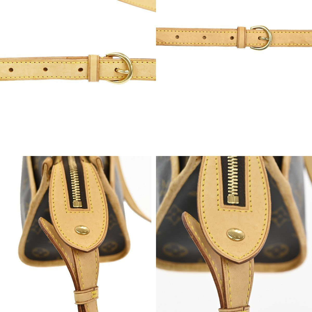 Louis Vuitton Popincourt Shoulder Bag Monogram Canvas Brown Canvas Shoulder Bag Bag (Pre-Owned)