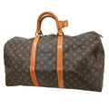 Louis Vuitton Keepall Bag Monogram Canvas Brown Canvas Travel Bag Bag (Pre-Owned)