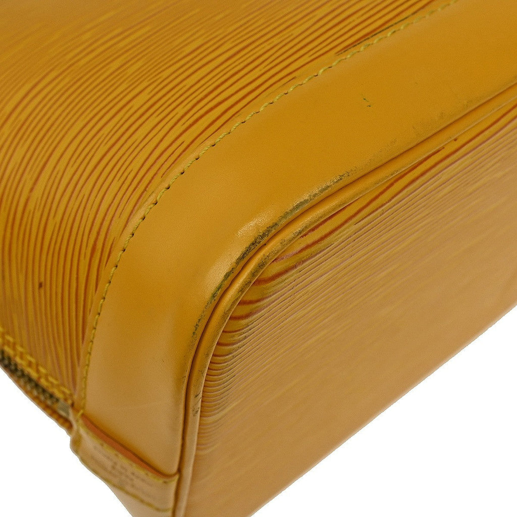 Louis Vuitton Alma Handbag Epi Leather Yellow Leather Handbag (Pre-Owned)