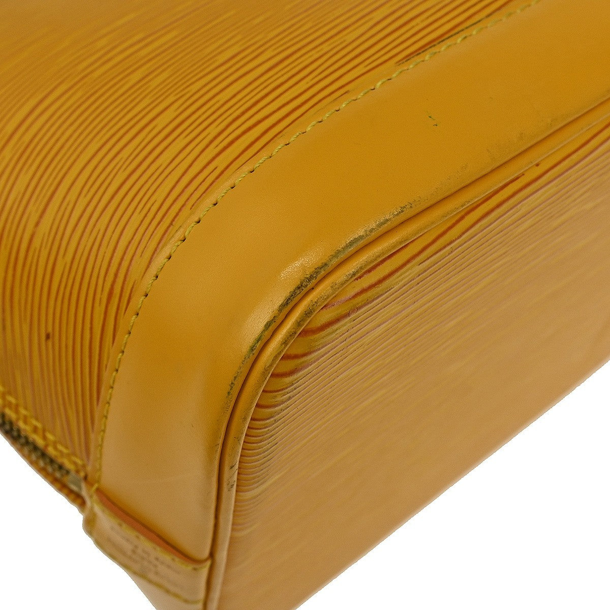 Louis Vuitton Alma Handbag Epi Leather Yellow Leather Handbag (Pre-Owned)