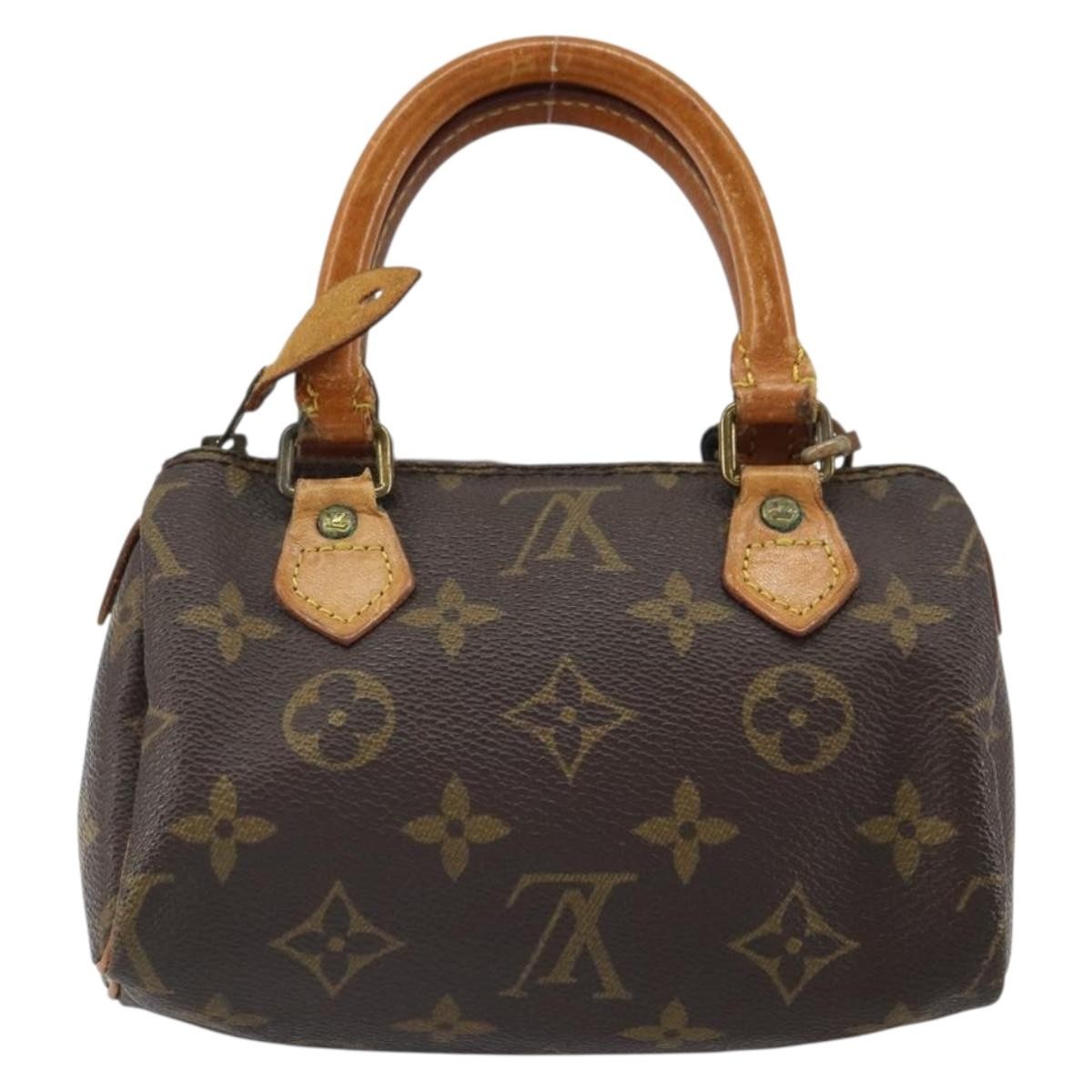 Louis Vuitton Speedy Mini Hl Handbag Monogram Canvas Brown Canvas Handbag (Pre-Owned)