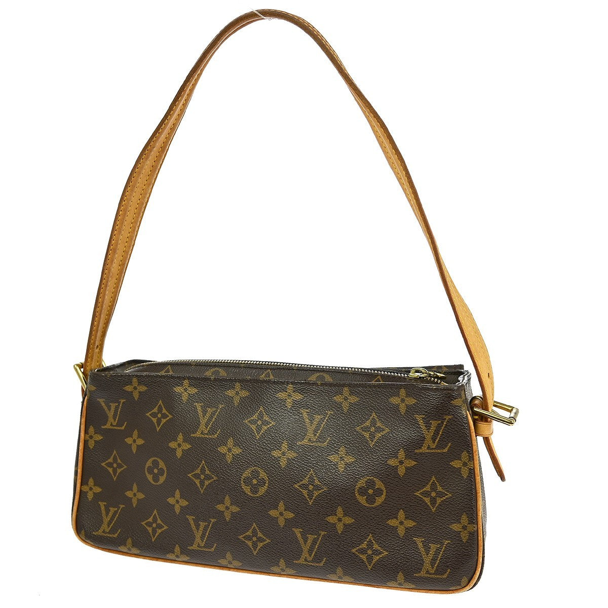 Louis Vuitton Viva Cite Handbag Monogram Canvas Brown Canvas Shoulder Bag Bag (Pre-Owned)