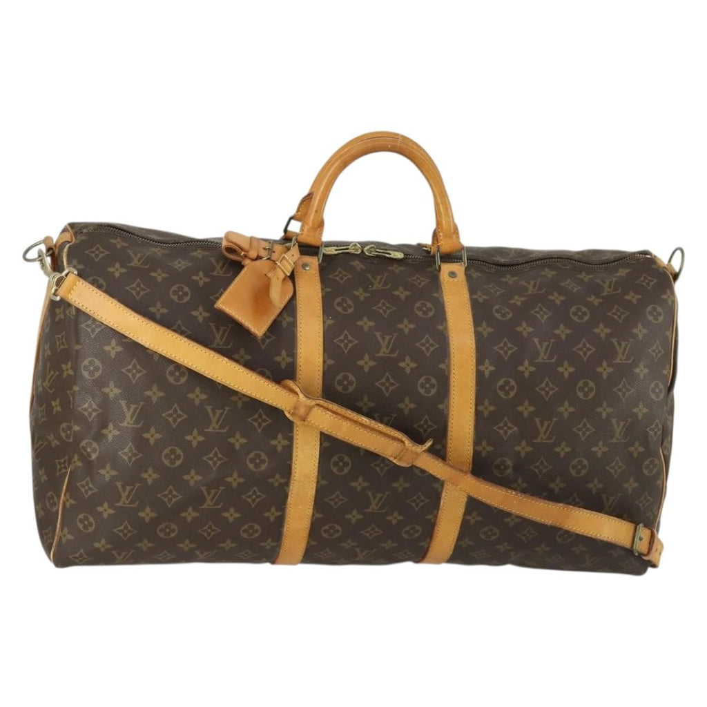 Louis Vuitton Keepall Bandouliere Bag Monogram Canvas Brown Canvas Travel Bag Bag (Pre-Owned)