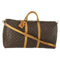 Louis Vuitton Keepall Bandouliere Bag Monogram Canvas Brown Canvas Travel Bag Bag (Pre-Owned)