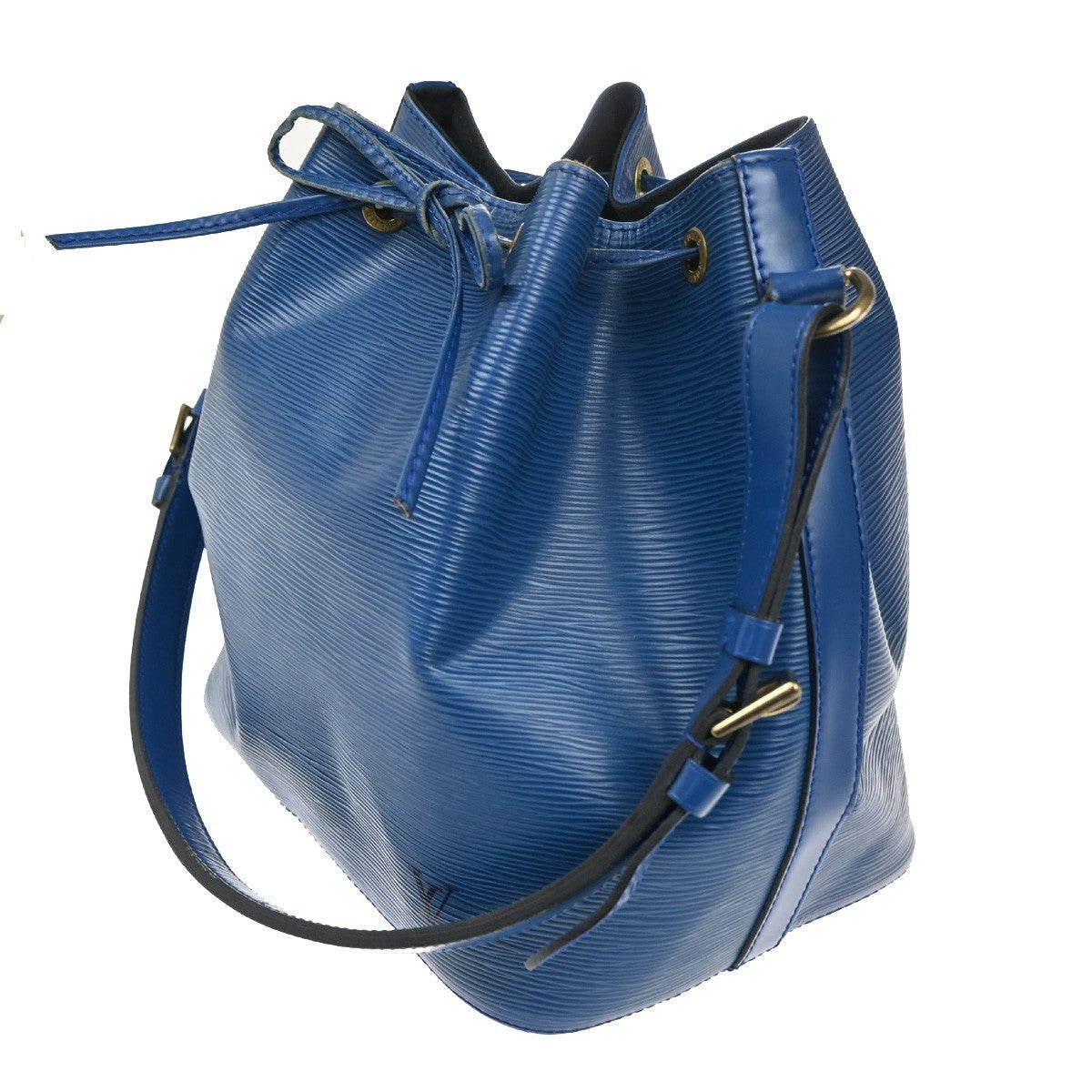 Louis Vuitton Petit Noe Handbag Epi Leather Blue Leather Shoulder Bag Bag (Pre-Owned)