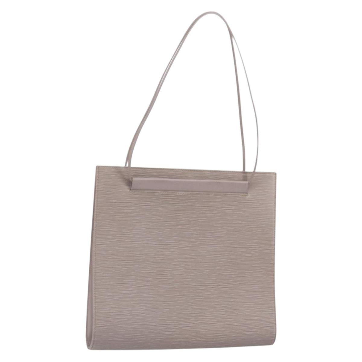 Louis Vuitton Saint Tropez Handbag Epi Leather Gray Leather Shoulder Bag Bag (Pre-Owned)