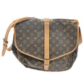 Louis Vuitton Saumur Handbag Monogram Canvas Brown Canvas Shoulder Bag Bag (Pre-Owned)