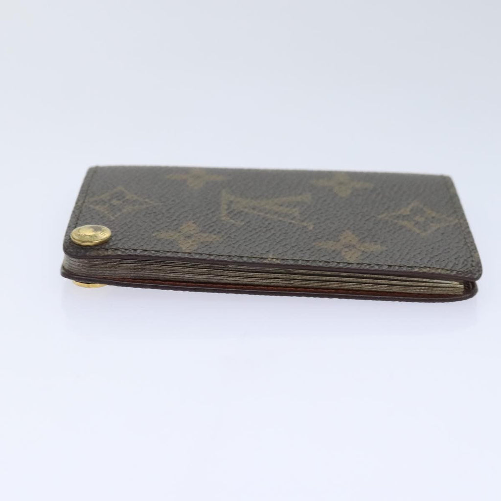 Louis Vuitton Porte Cartes Pression Card Case Monogram Canvas Brown Canvas Card Holders Accessory (Pre-Owned)