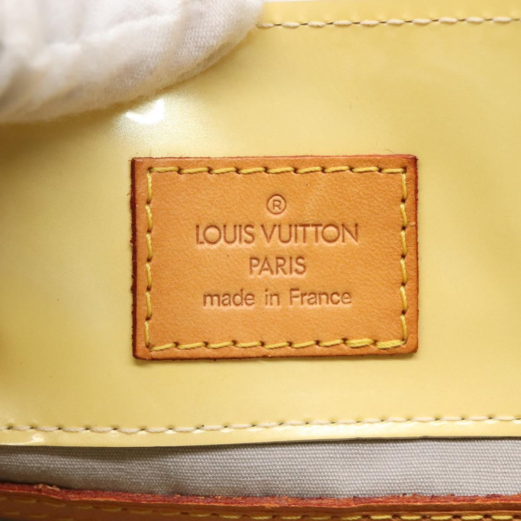 Louis Vuitton Reade Handbag Monogram Vernis Ecru Patent_Leather Bag (Pre-Owned)