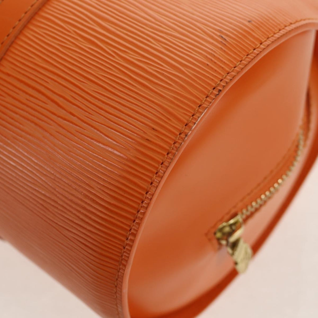 Louis Vuitton Soufflot Handbag Epi Leather Orange Leather Handbag (Pre-Owned)