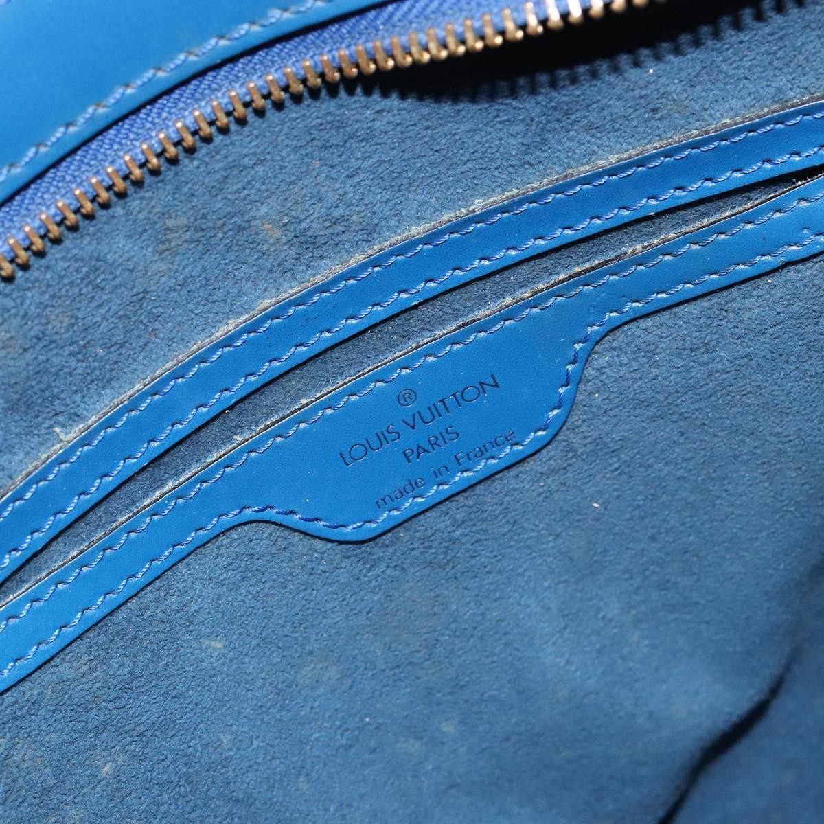 Louis Vuitton Saint Jacques Handbag Epi Leather Blue Leather Shoulder Bag Bag (Pre-Owned)