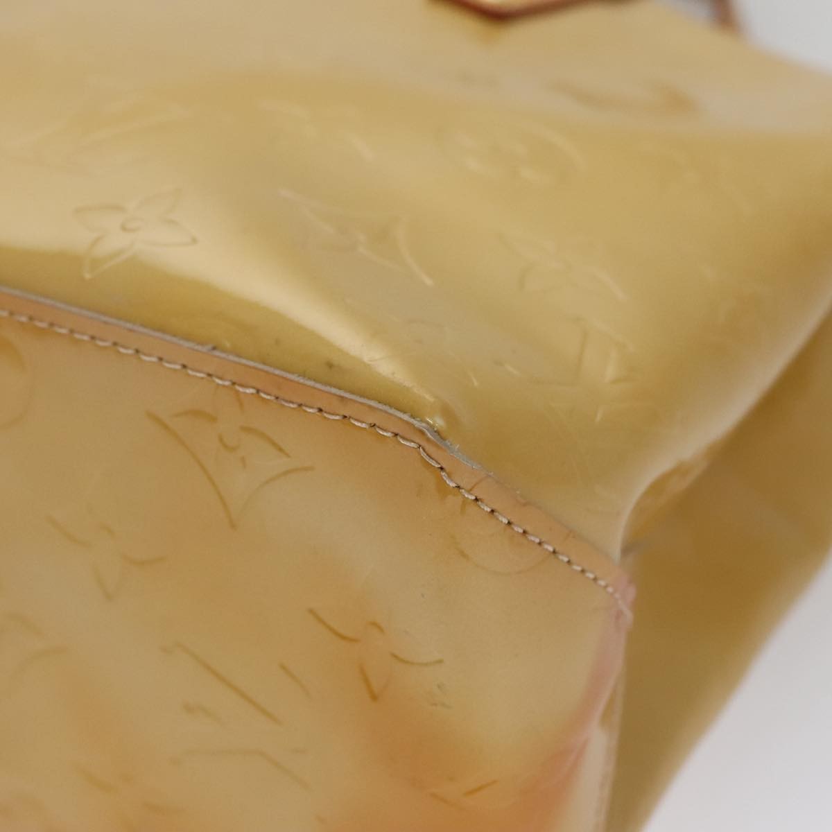 Louis Vuitton Reade Handbag Monogram Vernis Beige Patent_Leather Handbag (Pre-Owned)