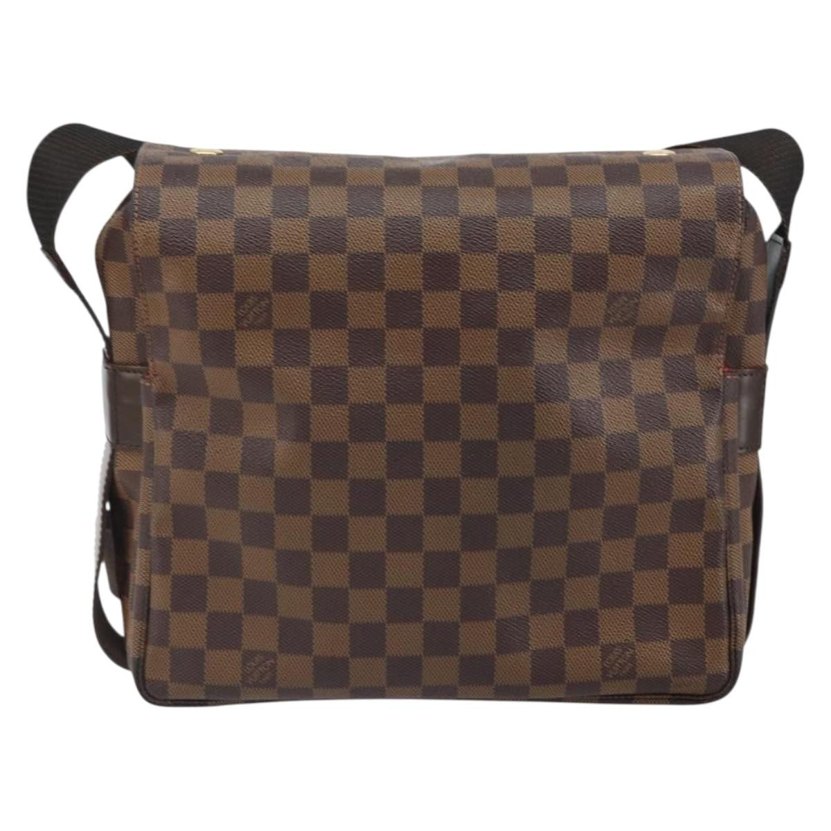 Louis Vuitton Naviglio Handbag Damier Brown Canvas Shoulder Bag Bag (Pre-Owned)
