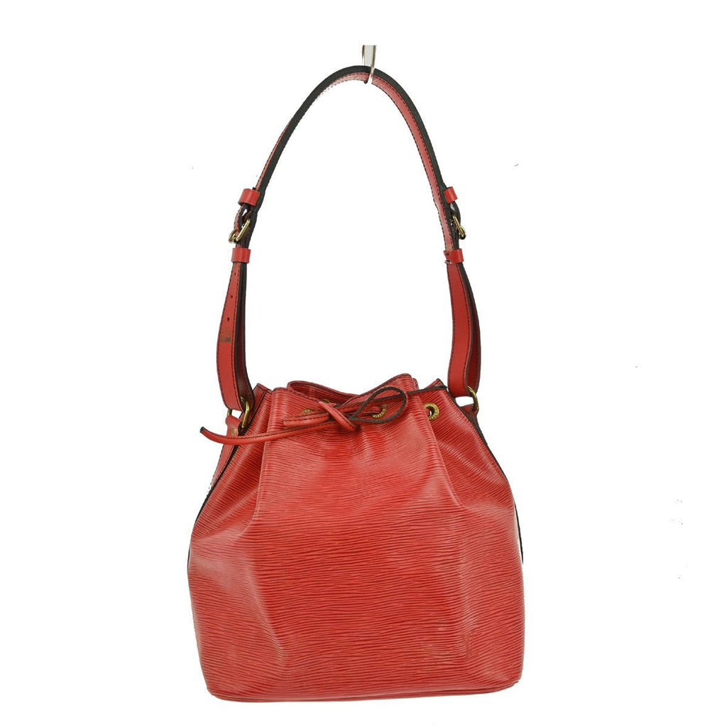 Louis Vuitton Petit Noe Handbag Epi Leather Red Leather Shoulder Bag Bag (Pre-Owned)