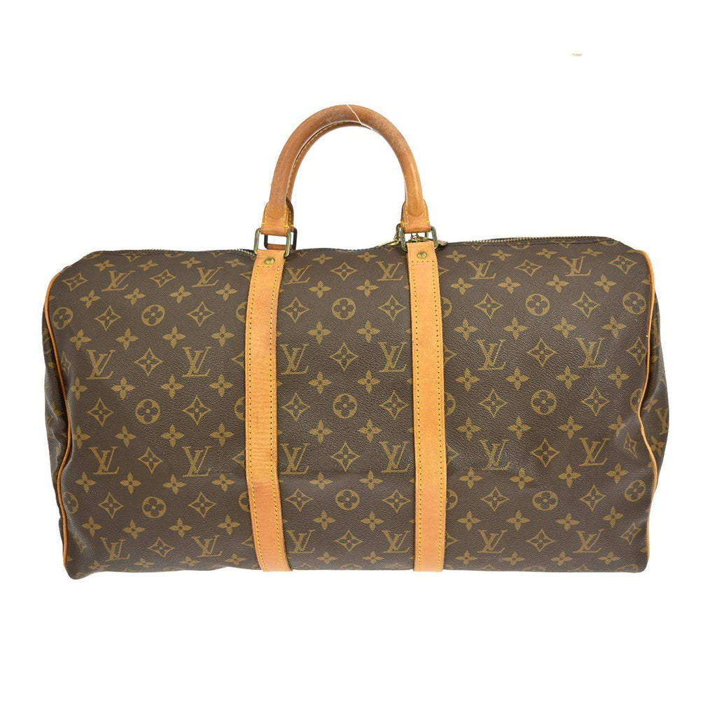 Louis Vuitton Keepall Bag Monogram Canvas Brown Canvas Travel Bag Bag (Pre-Owned)