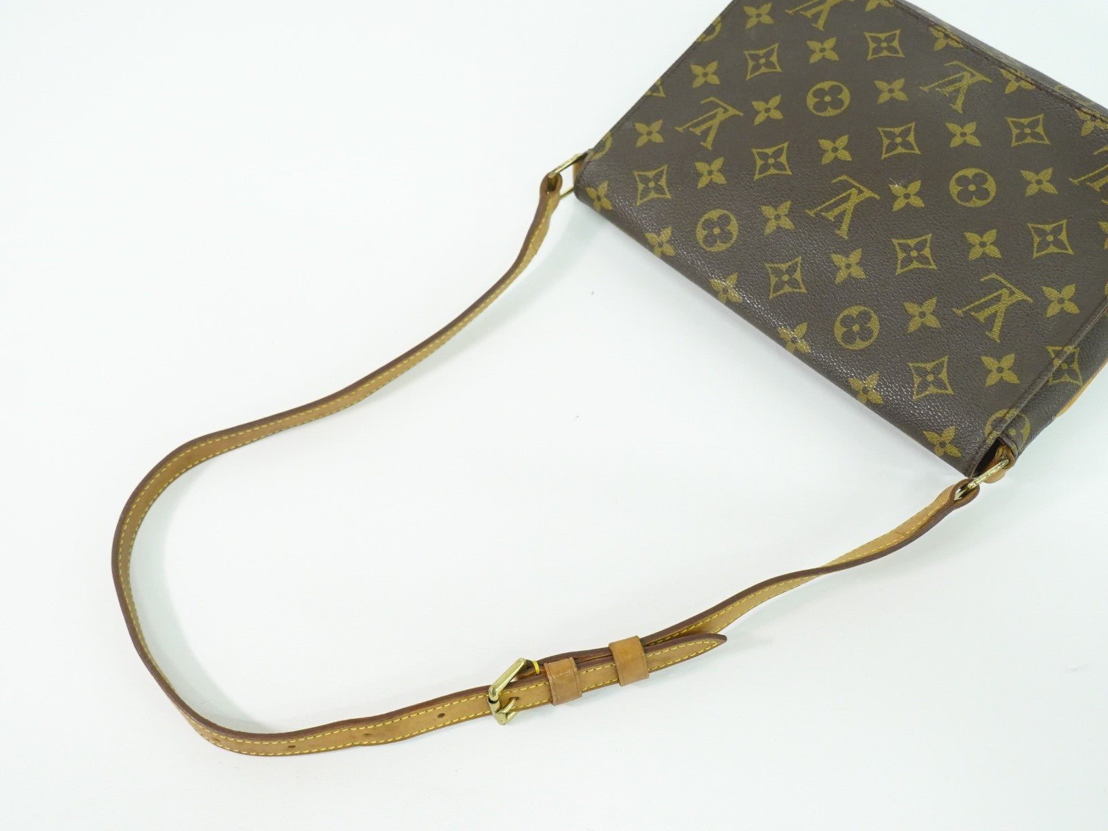 Louis Vuitton Musette Tango Handbag Monogram Canvas Brown Canvas Shoulder Bag Bag (Pre-Owned)