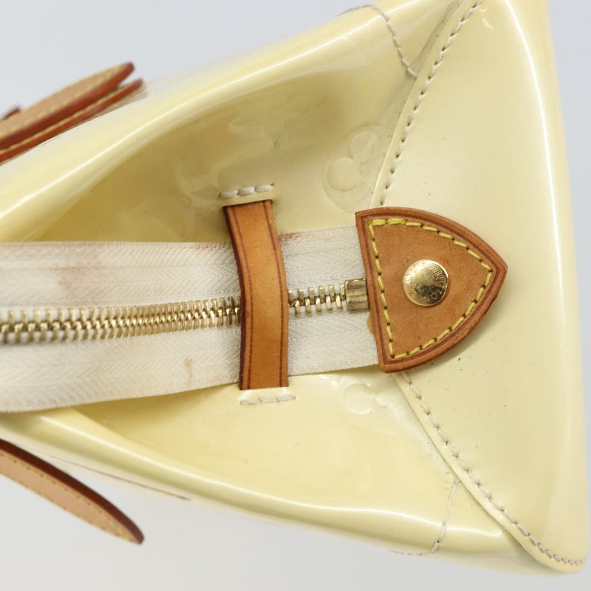 Louis Vuitton Rosewood Avenue Handbag Monogram Vernis Beige Patent_Leather Handbag (Pre-Owned)