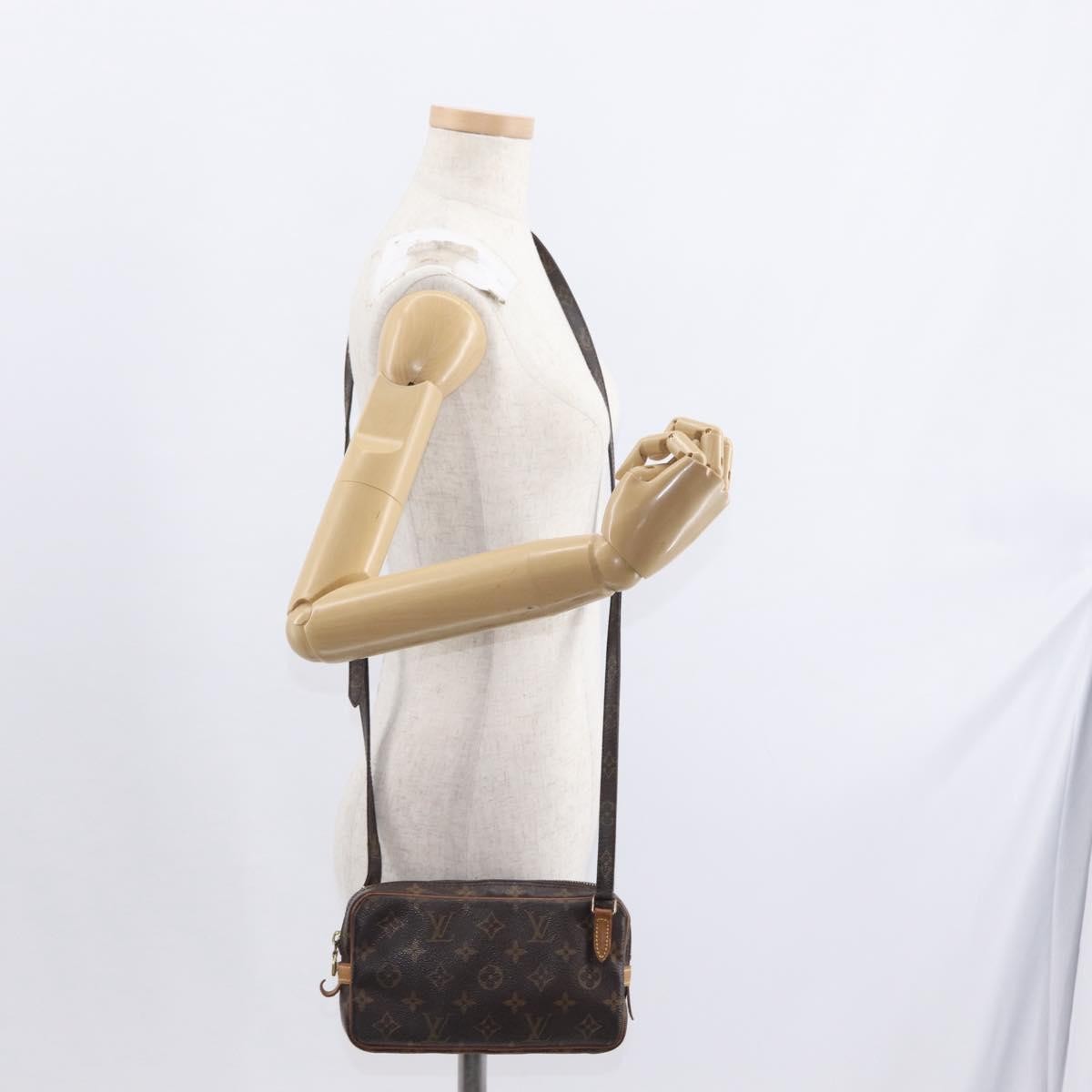 Louis Vuitton Pochette Marly Bandouliere Bag Monogram Canvas Brown Canvas Shoulder Bag Bag (Pre-Owned)