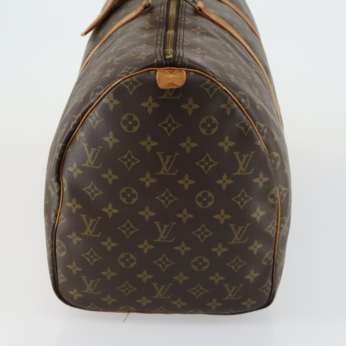 Louis Vuitton Keepall Bag Monogram Canvas Brown Canvas Handbag (Pre-Owned)