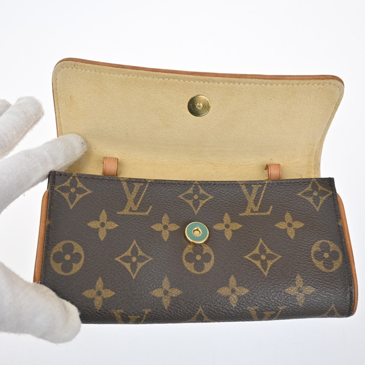 Louis Vuitton Twin Handbag Monogram Canvas Brown Canvas Clutche & Pouche Bag (Pre-Owned)
