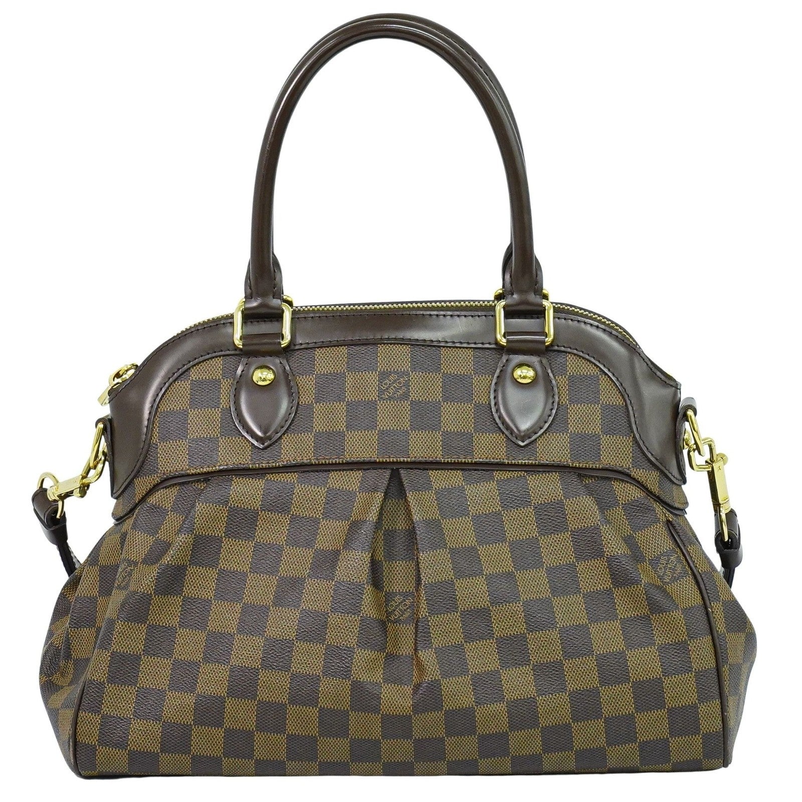 Louis Vuitton Trevi Handbag Damier Brown Canvas Handbag (Pre-Owned)