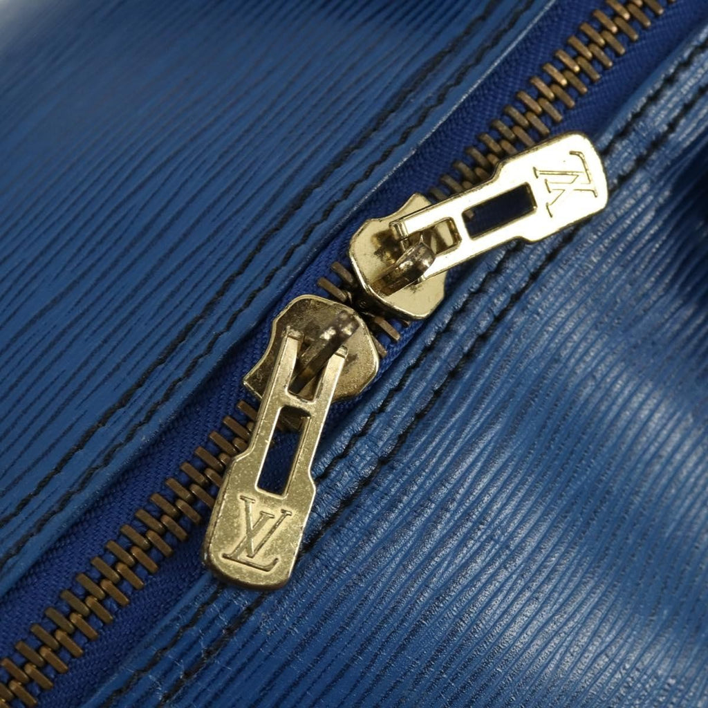 Louis Vuitton Keepall Bag Epi Leather Blue Leather Travel Bag Bag (Pre-Owned)