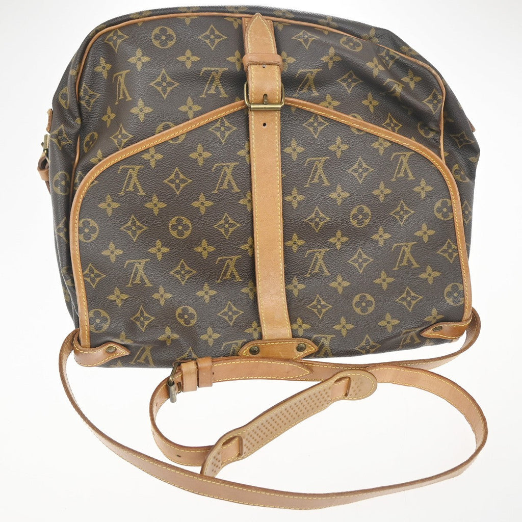 Louis Vuitton Saumur Handbag Monogram Canvas Brown Canvas Shoulder Bag Bag (Pre-Owned)