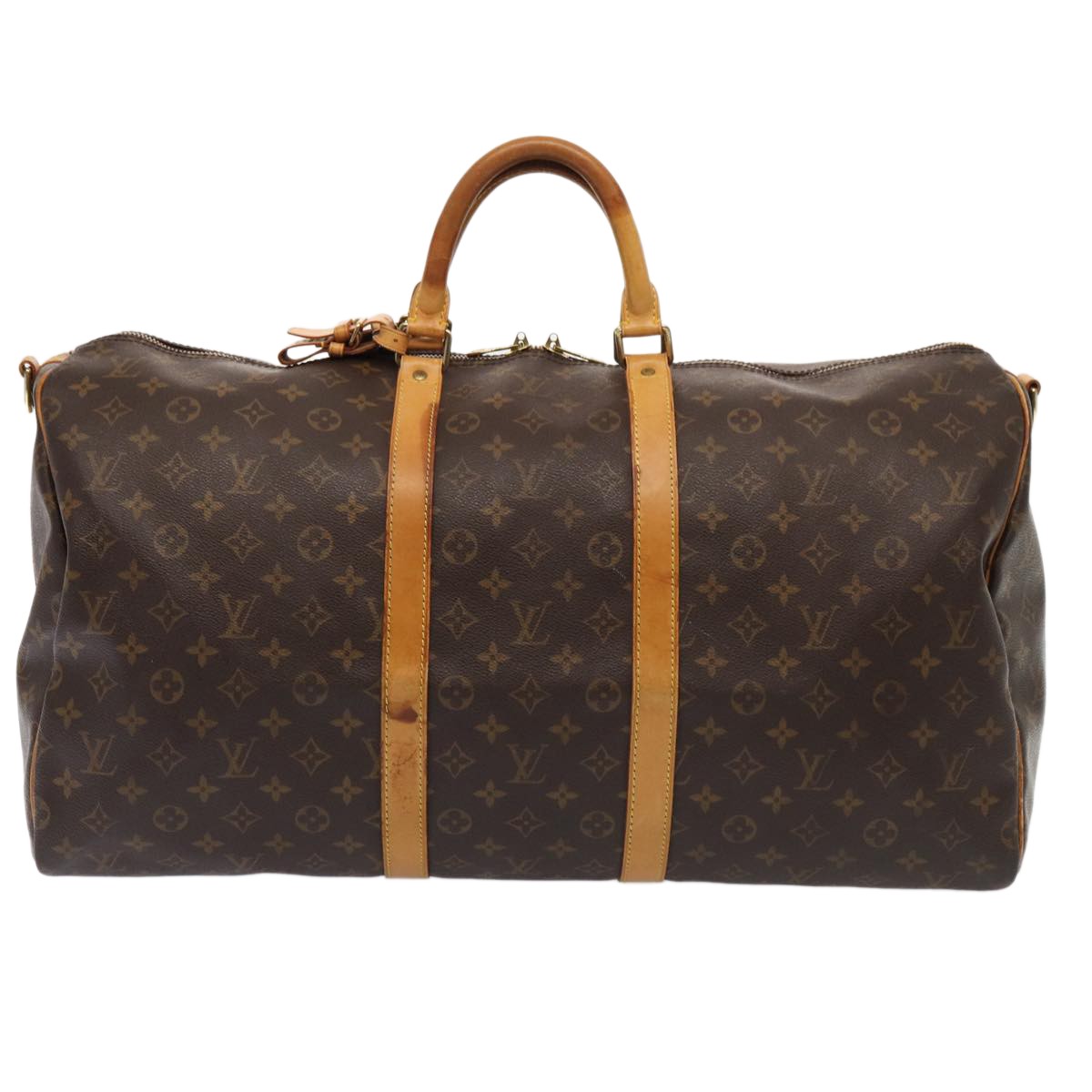 Louis Vuitton Keepall Bandouliere Bag Monogram Canvas Brown Canvas Travel Bag Bag (Pre-Owned)