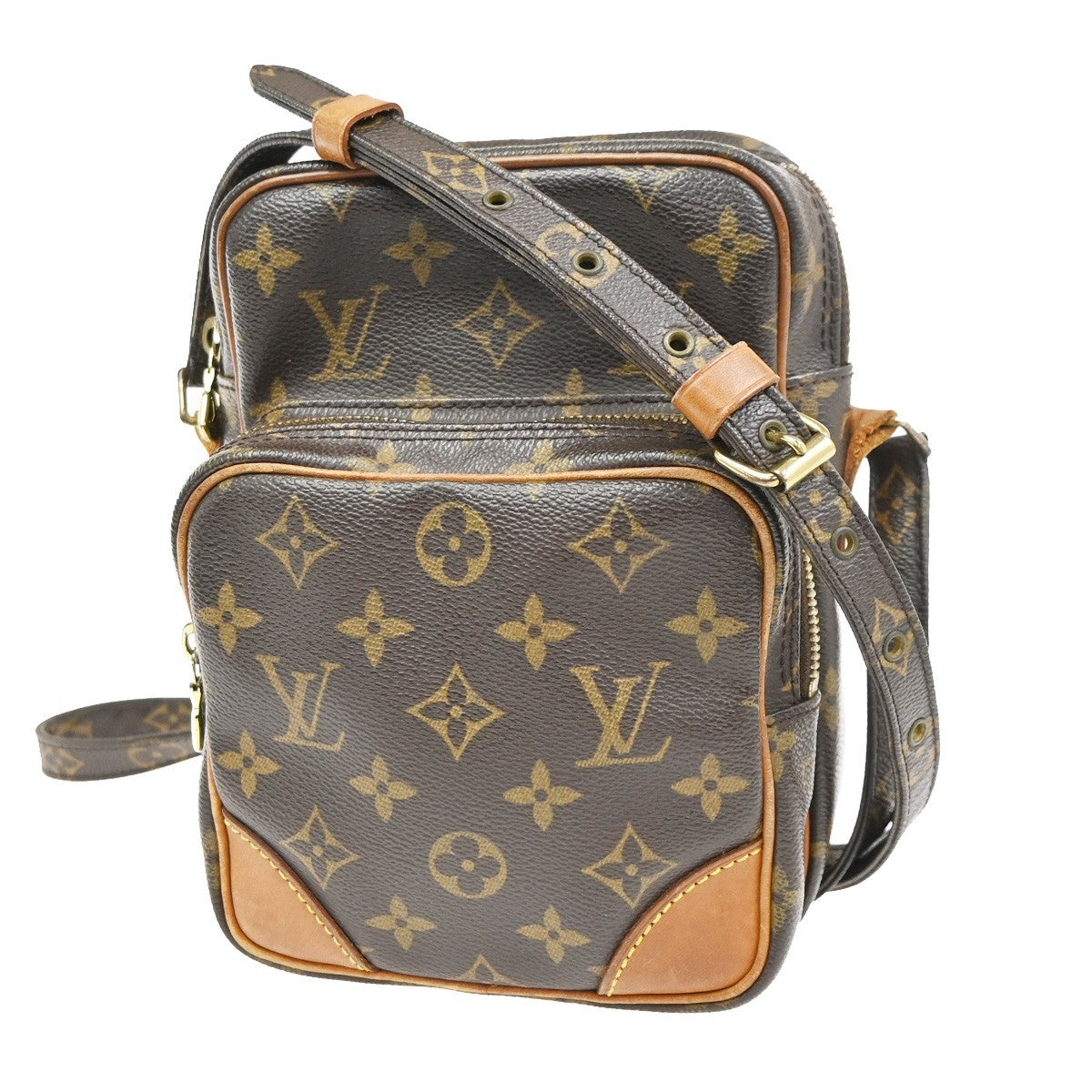 Louis Vuitton Amazone Bag Monogram Canvas Brown Canvas Shoulder Bag Bag (Pre-Owned)