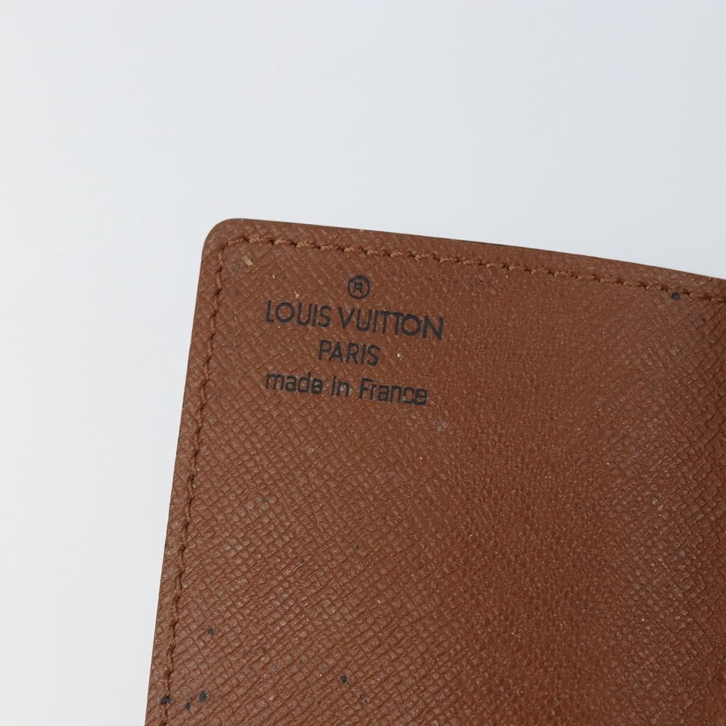 Louis Vuitton Porte Cartes Pression Card Case Monogram Canvas Brown Canvas Card Holders Accessory (Pre-Owned)