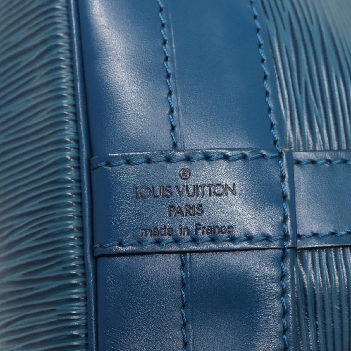 Louis Vuitton Noe Handbag Epi Leather Blue Leather Bag (Pre-Owned)