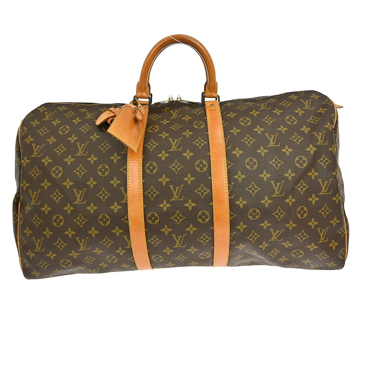 Louis Vuitton Keepall Bag Monogram Canvas Brown Canvas Travel Bag Bag (Pre-Owned)