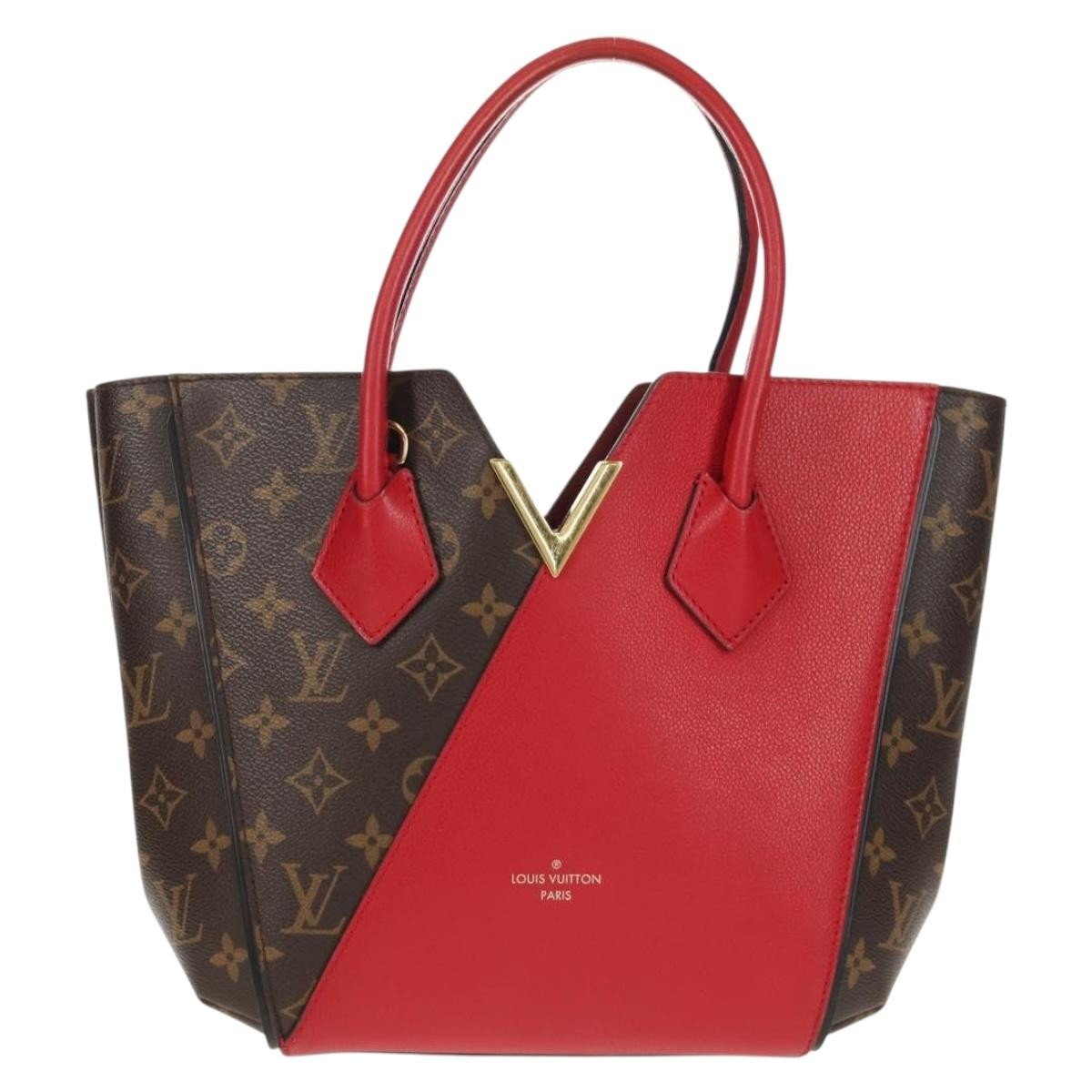 Louis Vuitton Kimono Handbag Monogram Canvas And Leather Red Canvas Handbag (Pre-Owned)