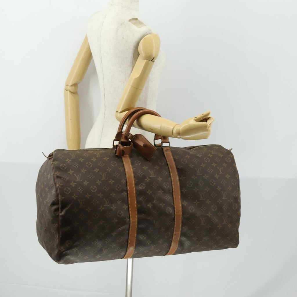 Louis Vuitton Keepall Bag Monogram Canvas Brown Canvas Travel Bag Bag (Pre-Owned)