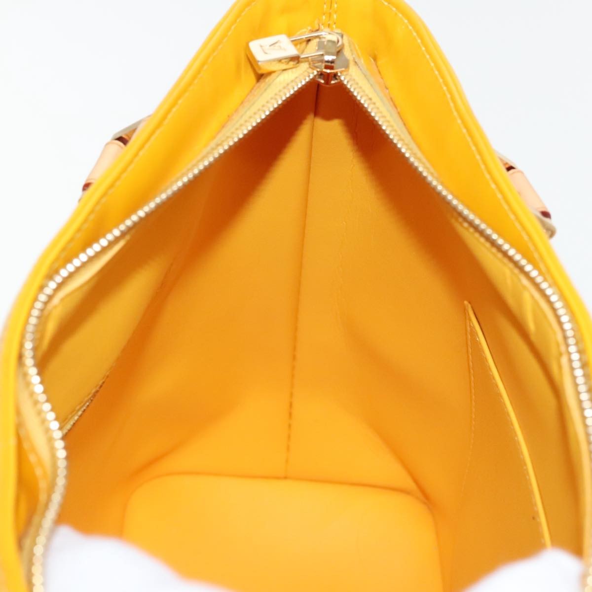 Louis Vuitton Houston Handbag Monogram Vernis Yellow Patent_Leather Bag (Pre-Owned)