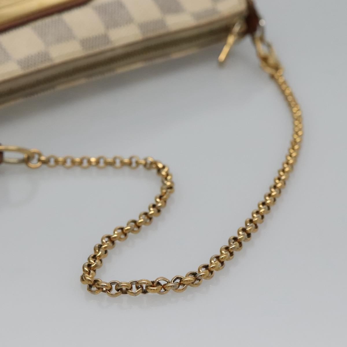 Louis Vuitton Eva Handbag Damier Beige Canvas Shoulder Bag Bag (Pre-Owned)