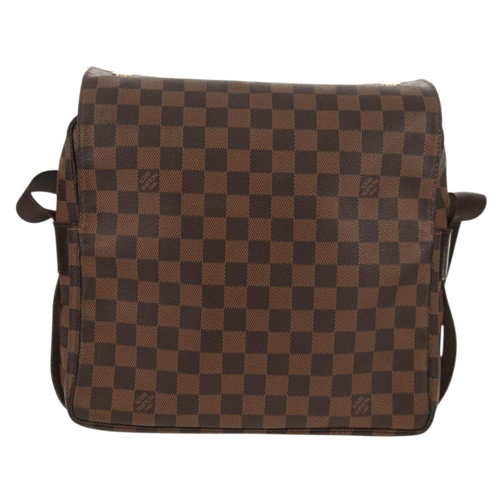 Louis Vuitton Naviglio Handbag Damier Brown Canvas Shoulder Bag Bag (Pre-Owned)