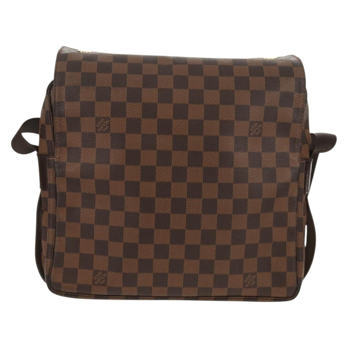 Louis Vuitton Naviglio Handbag Damier Brown Canvas Shoulder Bag Bag (Pre-Owned)