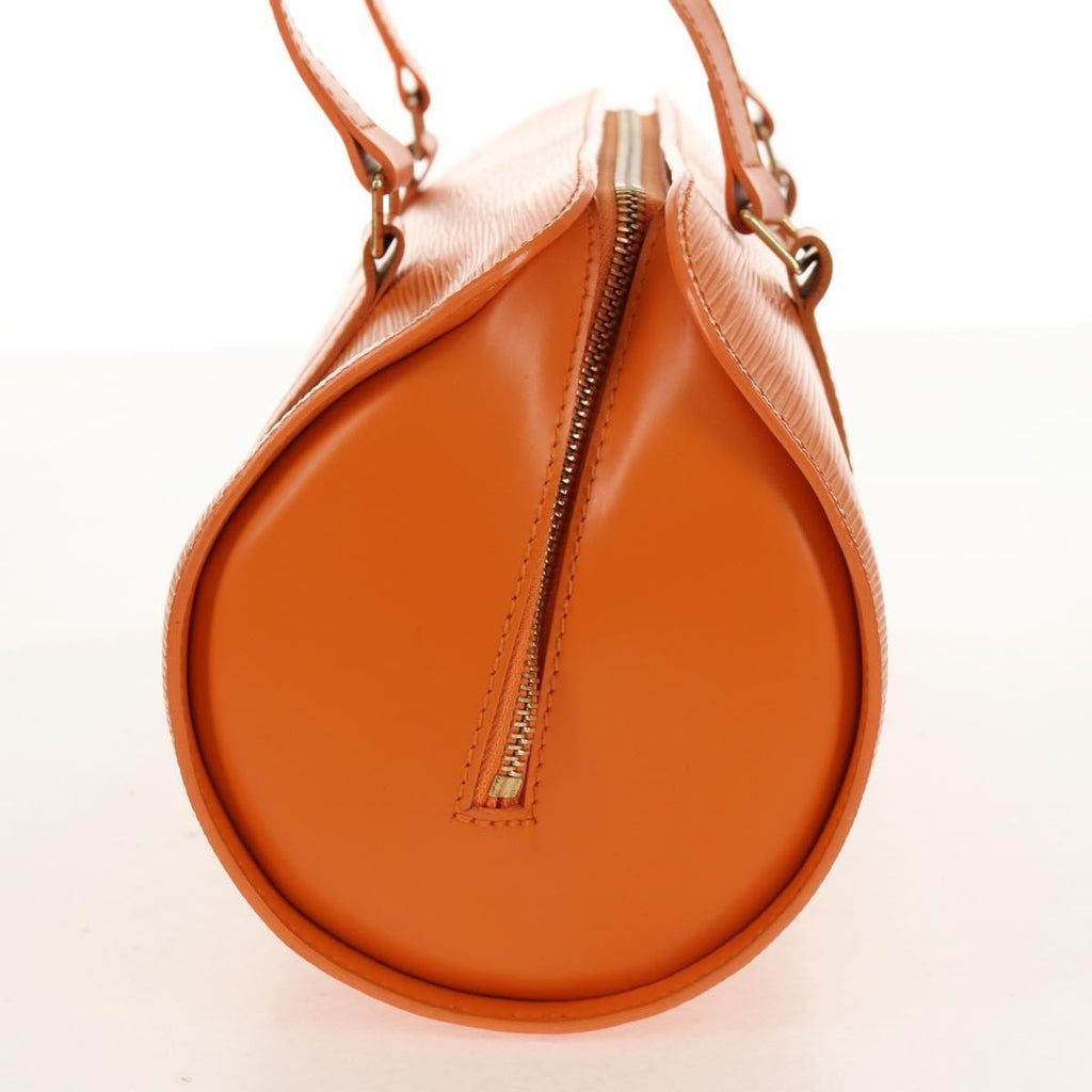 Louis Vuitton Soufflot Handbag Epi Leather Orange Leather Handbag (Pre-Owned)