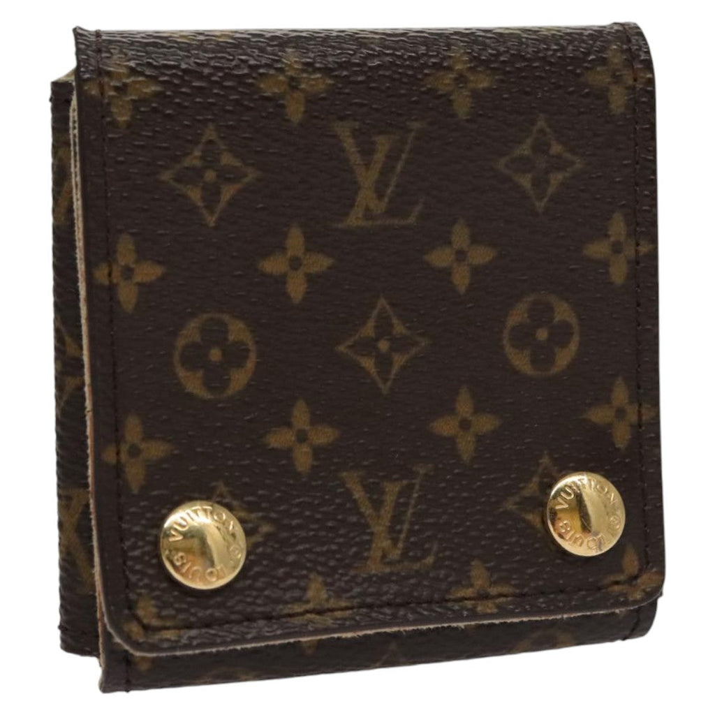 Louis Vuitton Case Jewelry Box Canvas Brown Canvas Wallets Accessory (Pre-Owned)