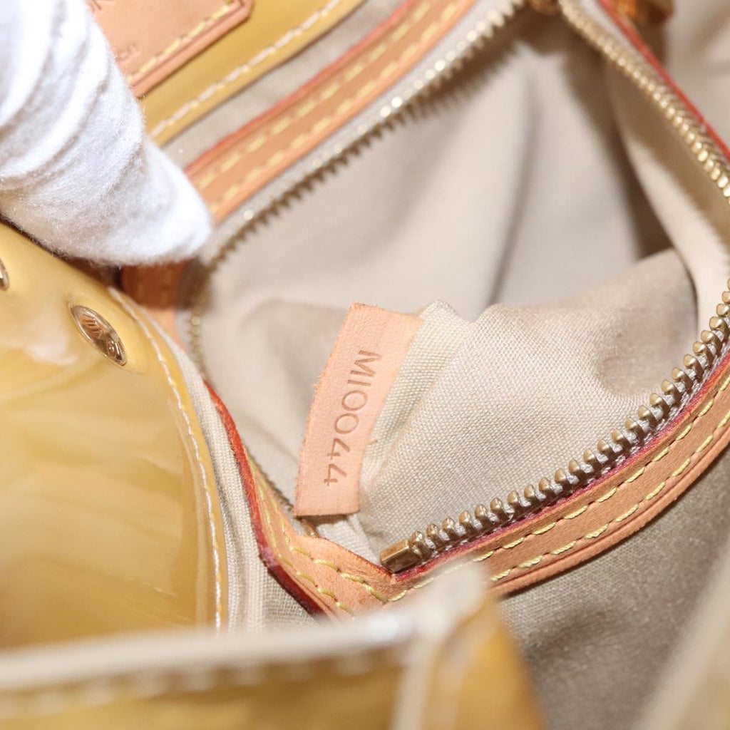 Louis Vuitton Reade Handbag Monogram Vernis Beige Patent_Leather Handbag (Pre-Owned)