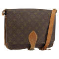 Louis Vuitton Cartouchiere Handbag Monogram Canvas Brown Canvas Shoulder Bag Bag (Pre-Owned)