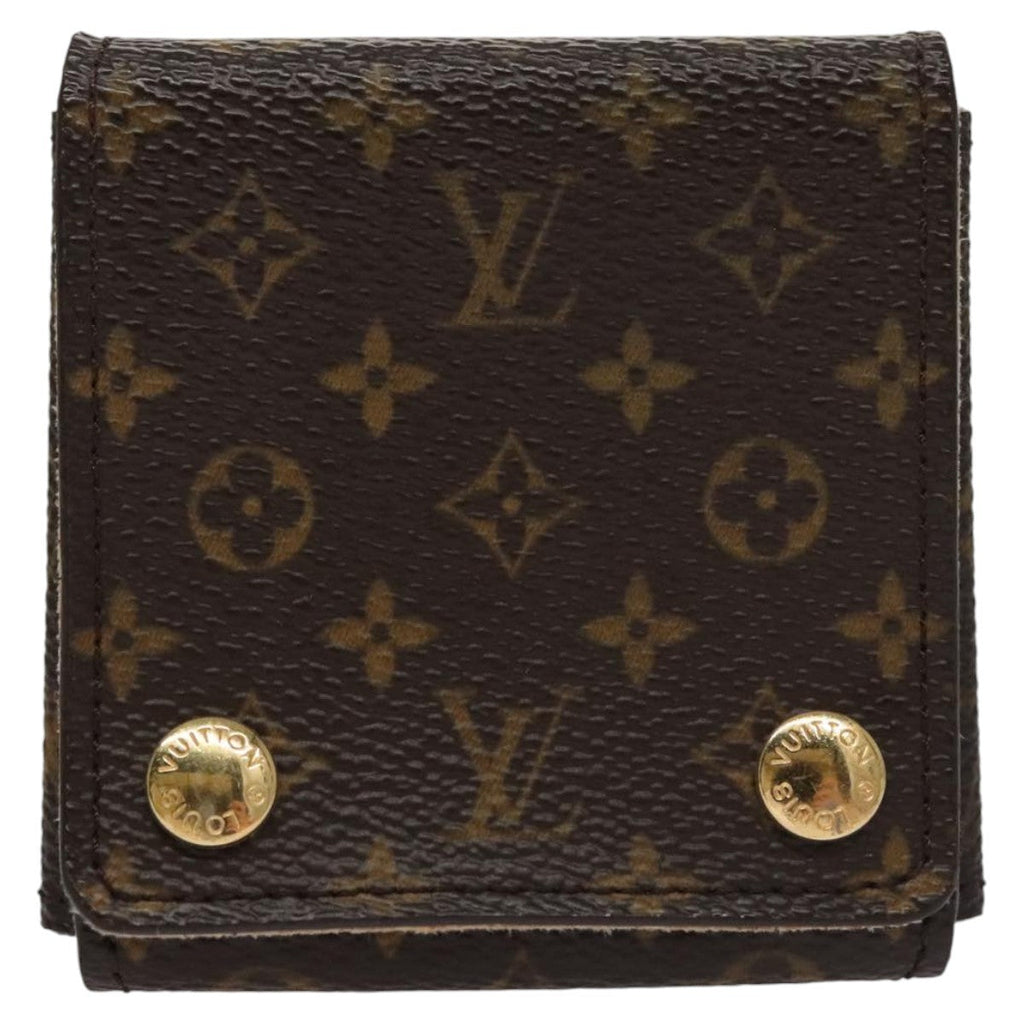 Louis Vuitton Case Jewelry Box Canvas Brown Canvas Wallets Accessory (Pre-Owned)