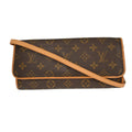 Louis Vuitton Twin Handbag Monogram Canvas Brown Canvas Shoulder Bag Bag (Pre-Owned)