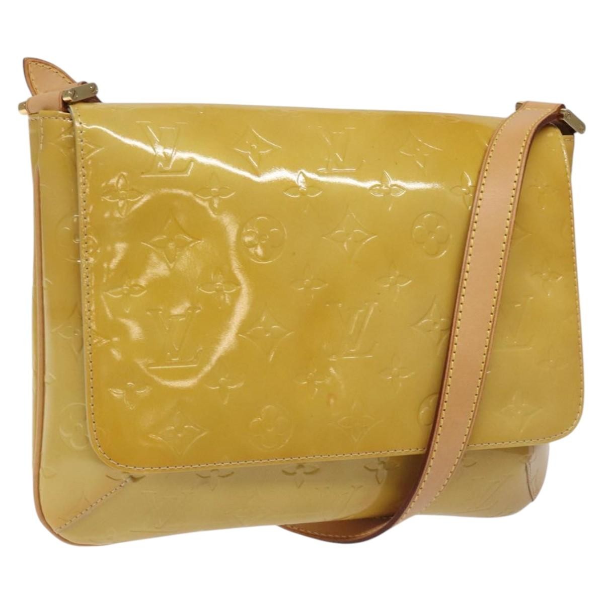 Louis Vuitton Thompson Street Handbag Monogram Vernis Beige Patent_Leather Bag (Pre-Owned)