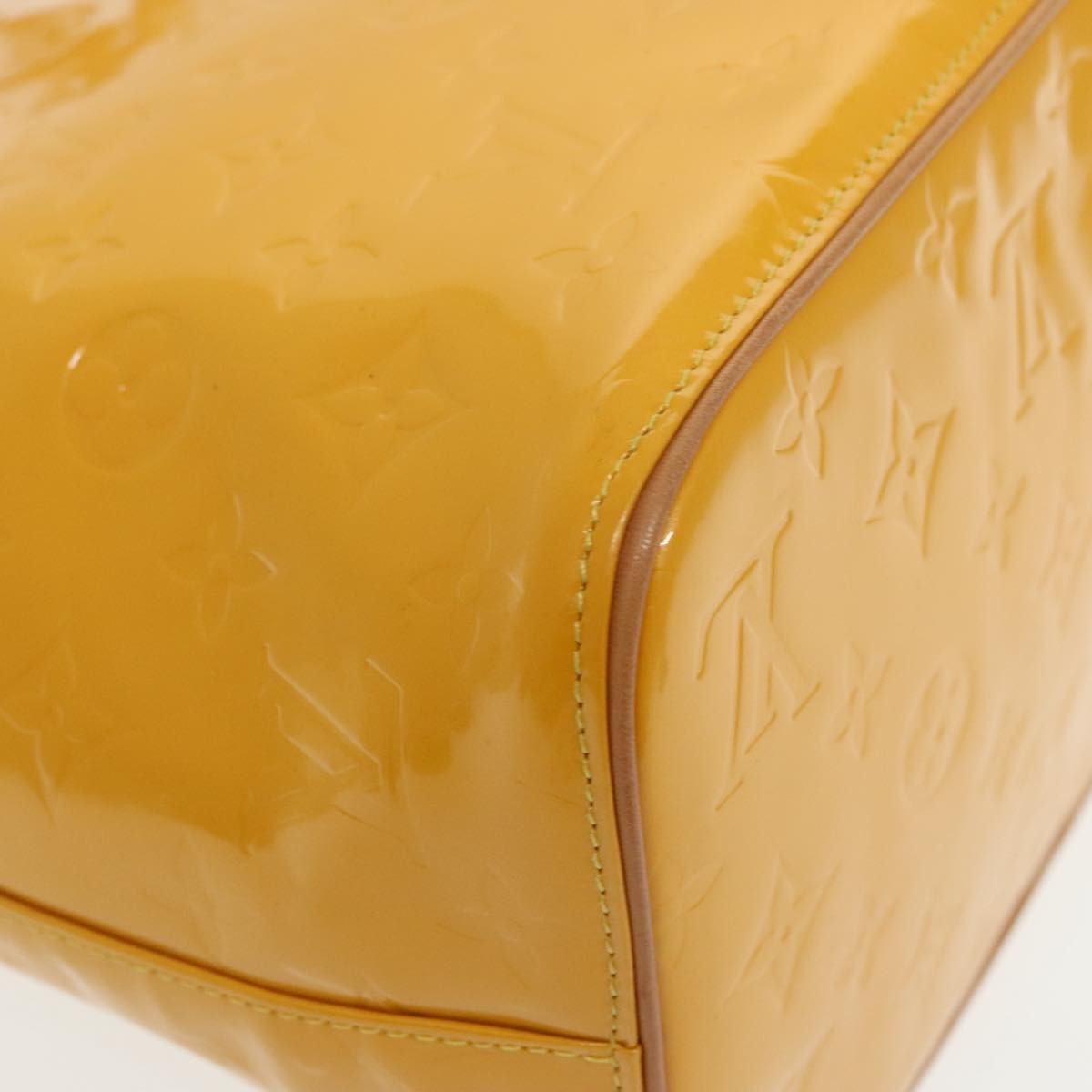 Louis Vuitton Houston Handbag Monogram Vernis Yellow Patent_Leather Bag (Pre-Owned)