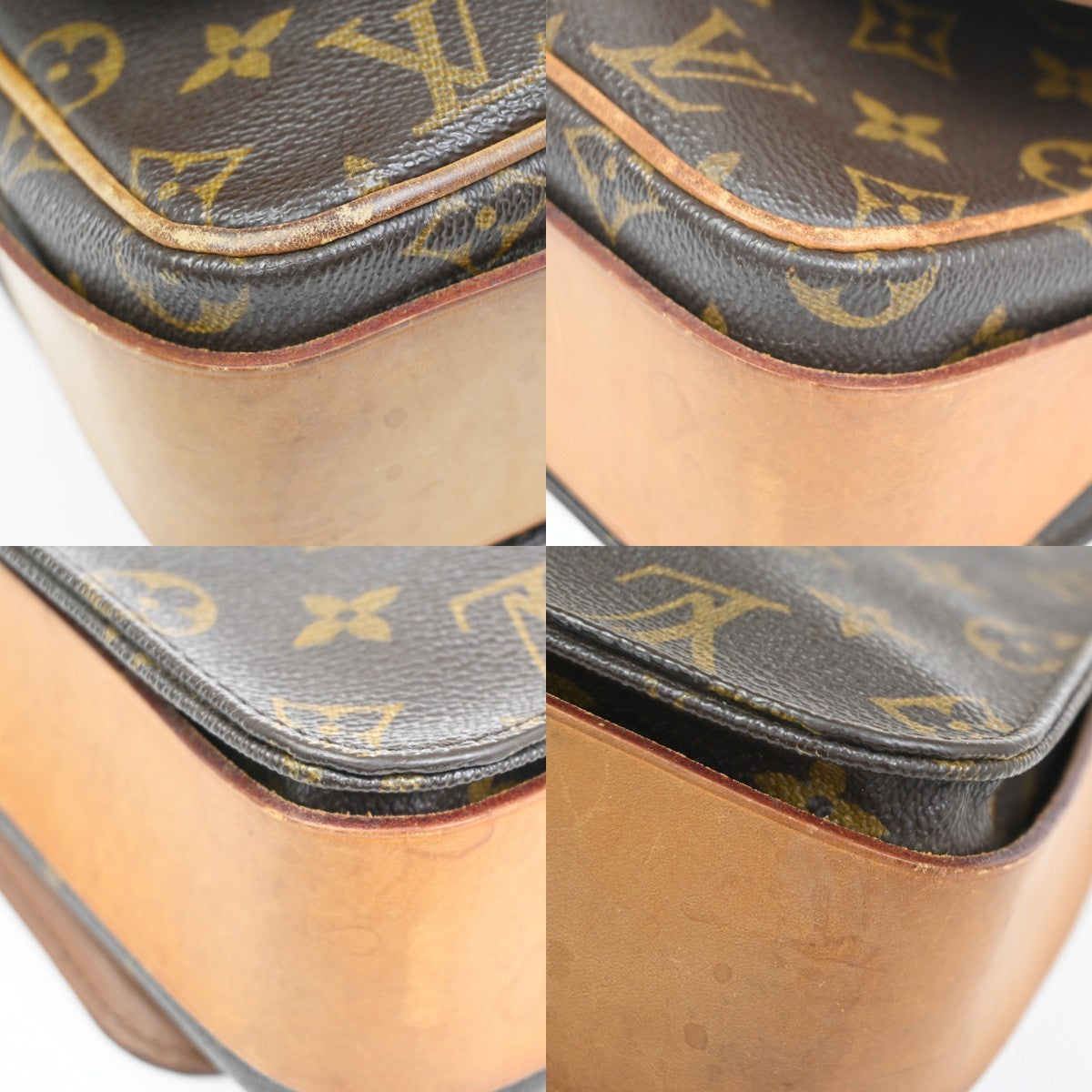 Louis Vuitton Cartouchiere Handbag Monogram Canvas Brown Canvas Shoulder Bag Bag (Pre-Owned)