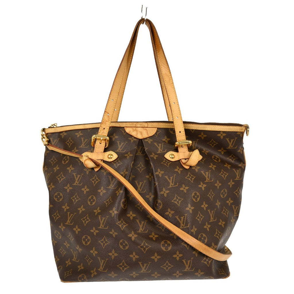 Louis Vuitton Palermo Handbag Monogram Canvas Brown Canvas Tote Bag Bag (Pre-Owned)