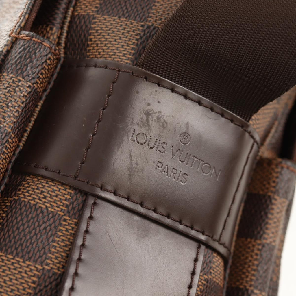 Louis Vuitton Naviglio Handbag Damier Brown Canvas Shoulder Bag Bag (Pre-Owned)